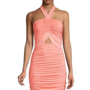 Mauve Ruched Bodycon Dress